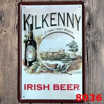 Metāla Skārda Zīme Kilkenny Īru Alus Bārs, Krogs, Vintage, Retro Plakāta Kafejnīca
