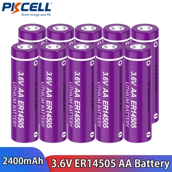 PKCELL 10Pcs 3.6 V Superior AA Baterijas ER14505 2400mAh AA Litija Baterijas, GPS Uzraudzīt Sistēmas, Dūmu Signāli Ātra Piegāde