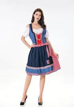 Vācija Tradīciju Oktoberfest Alus Meitene Istabene Kostīms Karnevāla Tērpu, Masku Dirndl Pieaugušām Sievietēm