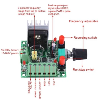 Stepper Motor Vadītāja Kontrolieris Ātruma Regulators Impulsa Signālu Ģenerators Modulis