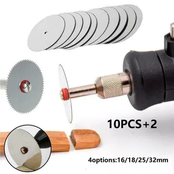 12Pcs/Komplekts Mini Griešanas Disku 16/18/25/32mm ripzāģa Asmens Koka, Plastmasas, Alumīnija Griešanas Ripu Dremel Rotācijas Instrumentu