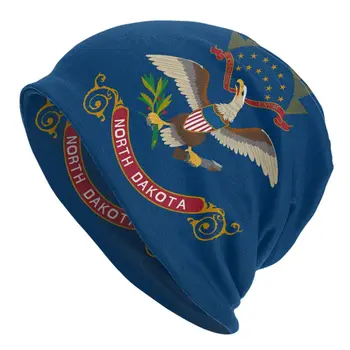 Ziemeļdakotas Valsts Karoga ASV Navy Vīriešu Beanies Sieviešu Āra Pārsegs Cepures Unisex Adīta Cepure Hip Hop Klp