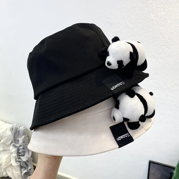 Unikālo Vasaras Kausa Cepuri ar Panda Dekoru Cepures ap Galvu stiprināmas Sievietes Visas atbilstošās Vāciņi Lielākā daļa Tīņi, Pieaugušie Kausa Cepure Aksesuārs