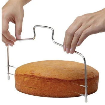 Dubultā Līnija Kūka Samazināt Nazis Regulēšana Nerūsējošā Tērauda Ierīces Kūka Dekorēšanas Pelējuma DIY Bakeware Virtuves Gatavošanas Instrumentu 1GAB.