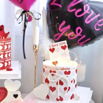 Jaunas Rozā Sarkana Valentīna Dienas Kūka Topper Dāma Kāzu Kūka Rotājumi Kāzu jubilejas kūka