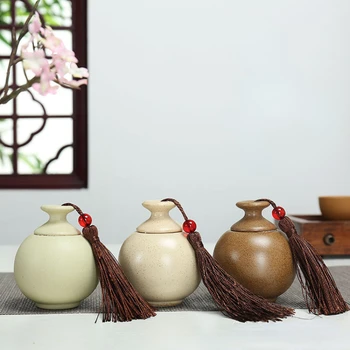 Mini Keramikas Tējas Alvas Mazo Smaržas Pulveris Jar Dendrobium Candidum Zīmogs Tējas Konteinera Filtru Komplekts Virtuves Tējas Maisiņu Uzglabāšanas Kaste