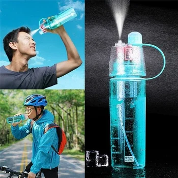 Jaunākās Āra Sporta Spray Kausa Plastmasas Atdzist Vasaras Sporta Ūdens Pudele Portatīvo Kāpšanas Āra Velosipēdu Kratītāju Ūdens Pudeles