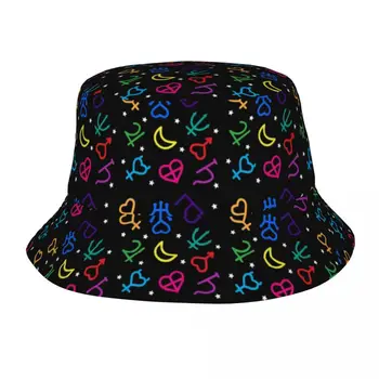 Fashion Rainbow Planētu Simboli Spaini Cepures Sievietēm, Vīriešiem Jūrnieks Pavadoņi, Āra Saule Vasaras Zvejnieks Klp