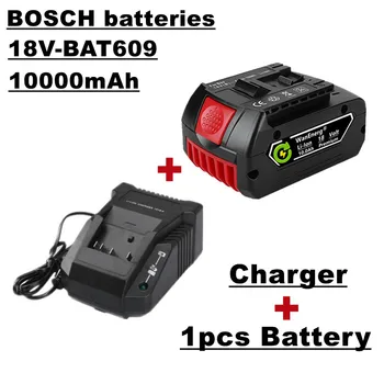 18V rokas urbi bateriju, barošanas akumulatora instruments, 10.0 ah, piemērots bat609, bat609g, bat618, bat618g, bat614, 1 Akumulators + lādētājs