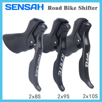 SENSAH Road Bike Pārslēdzēju 2x8 2x9 2x10 Speed Bremzes Svira 16/18/20 S Velo Pārslēdzēju, Lai Shimano Sora Tiagra Claris