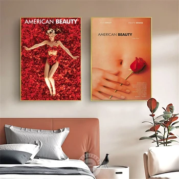American Beauty Filmas Plakāts, Audekls Gleznošanai 1999 Romantiska Drāma Filmas Drukāt Sienas Art Attēlu Hotel Guļamistaba, Vannas Istaba Mājas Dekoru