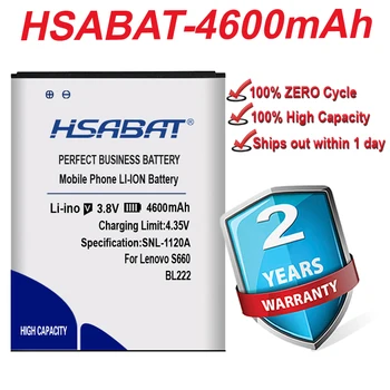 HSABAT 4600mAh Akumulatoru, Lenovo S660 S668T Mobilo Telefonu Baterijas BL222