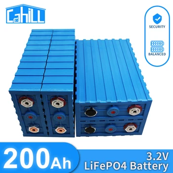 3.2 V 200AH Lifepo4 Baterijas Uzlādējamas Litija Dzelzs Fosfāta DIY Šūnu 12V 24V 36V Saules Laivas RV Golfa Grozā Jahtu Pacēlāju