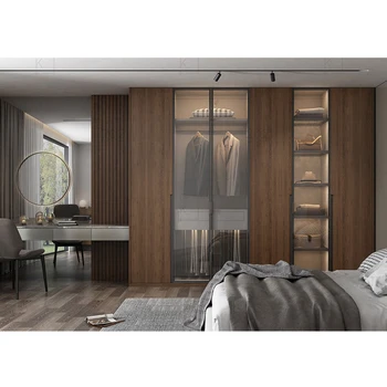 Eiropas stila PVC moderns dizains guļamistabas mēbeles, koka skaidu skapis, skapis skapis