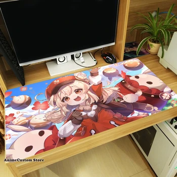 Anime Genshin Ietekmes Klee Lielu Sabiezēt Peles Paliktņa Klēpjdatoru Peles Mat Galda Tastatūras Paklājiņš Anti-Slip Playmat Cosplay Dāvanas