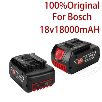 100% oriģināls 18V18000mAh Wiederaufladbare Für Bosch 18V18.0Ah Batterie Rezerves Tragbare Surogātu BAT609Anzeige licht +3A Ladegerät