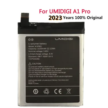 2023 Gadu 100% Oriģināls UMI Akumulatoru UMIDIGI A1 Pro A1pro 3150mAh Mobilā Tālruņa Akumulators Ātra Piegāde + Izsekošanas Numuru