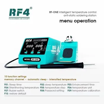 RF4 RF-VIENS Anti Static Metināšanas Stacijas, Mobilo Telefonu Pamatplates PCB IC SMD BGA Lodēšanas Remonts Ar T12 Rīkoties ar Dzelzs Uzgaļiem