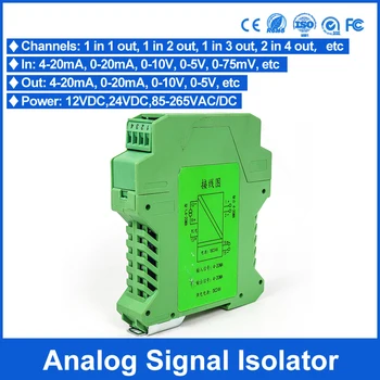 4-20mA/0-10V Analogā Signāla Pārveidotājs 1 2 No Analogā Signāla Sadalītājs