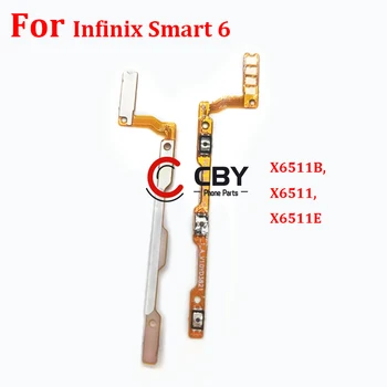 Par Infinix Smart 6 X6511B X6511 X6511E ieslēgšana Izslēgšana Skaļuma Slēdzis Sānu Taustiņš Taustiņš Flex Cable Rezerves Daļas