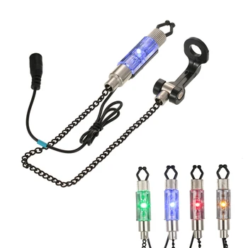 Dzelzs Karpu Zvejas Bite Alarm Pakaramais Swinger LED Izgaismotas Indikators Izturīgs Zivju Instrumenti, Piederumi zvejas rīku 4 Krāsu Bite