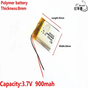 Labas Qulity 3,7 V,900mAH 803035 Polimēra litija jonu / Litija jonu akumulators tablet pc BANKA,GPS,mp3,mp4