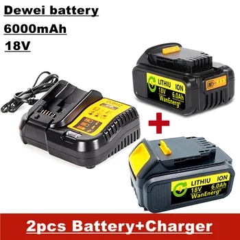 18V barošanas līdzeklis akumulators 18v/20v rezerves akumulators, 6000 MAH, lai dcb180 dcb181 dcb182 dcb201 dcb201-2 dcb200-2 dcb204-2 L50