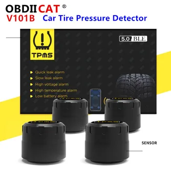 OBDIICAT V101B Bluetooth /4.0 Smart Auto Riepu Spiediena Detektoru Tpms Riepu Spiediena Ārējo Sensoru Profesionāla Uzraudzības Sistēma