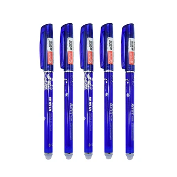 5gab Izdzēšami Pildspalvu Mazgājams Rokturis Zils/Melns 0.5 mm Kawaii Gēla Pildspalva Piepildīt Stienis Biroja Piederumi Studentu Eksāmena Rakstīšanas Rezerves Pildspalvas
