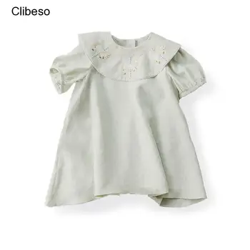 2023 spāņu Vasaras Kleita Bērniem Meitene Baby Meiteņu Kokvilnas Izšuvumi Zaudēt Kleitas Bērnu Boutique Dizaina Frocks Zīdaiņu Apģērbs