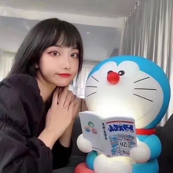 Lielā 1:1 Doraemon Lasīšanas Gaismas Džinglu Doraemon Anime Skaitļi Statuja Dekoratīvie Rotājumi, Rotaļlietas, Perifērijas Modeļa Dzimšanas Dienas Dāvanas