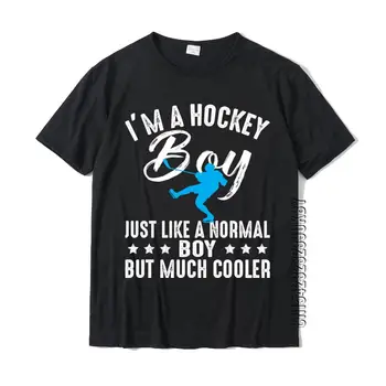 Hokeja Zēns Ziemas Sporta Veidiem, Ledus Hokeja Spēlētājs, Zēniem, Bērniem, Dāvanu Parastās Kokvilnas Vīriešu Krekls Topi Dzimšanas Dienu Izplatīta Tshirts