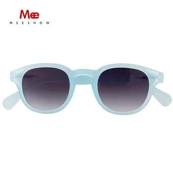 Meeshow Pavisam Jaunu 2023 Vīrieši Sievietes Retro Modes Saulesbrilles blue Design Vasaras Apaļā Rāmja 100% UV Aizsargāt Polarizētas Saules brilles