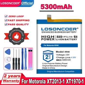 LOSONCOER 5300mah Repalcement KR40 Par Motorola Viena Darbība XT2013-1 XT2013-2 XT2013-4 XT1970 Akumulators